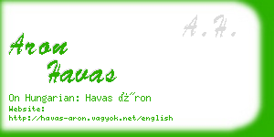 aron havas business card